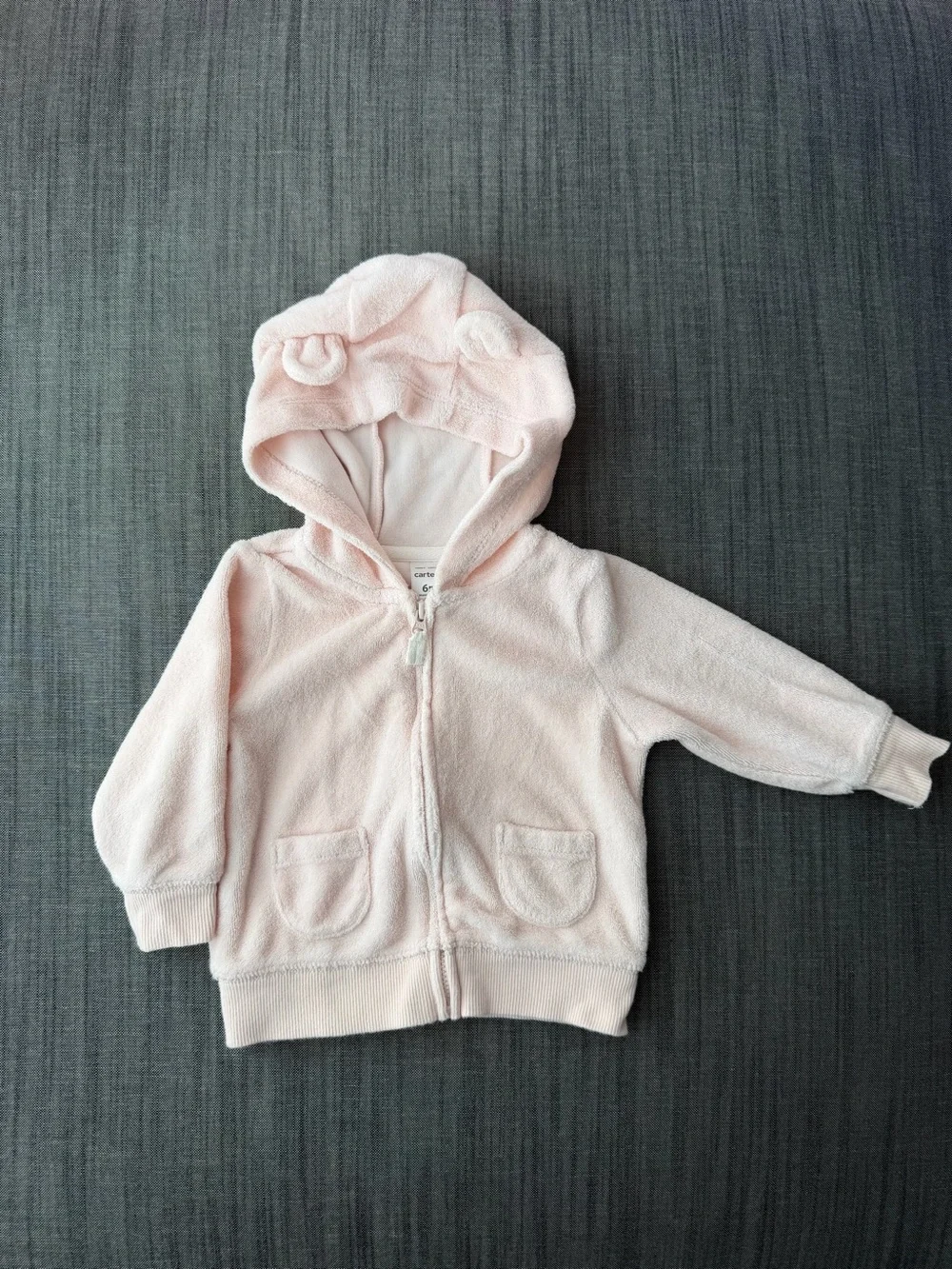 Carter's Light Pink Fleece Hoodie with Ear Hood